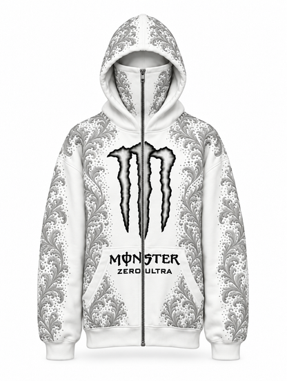 Zero Ultra | Front view, hood up and balaclava zipped up