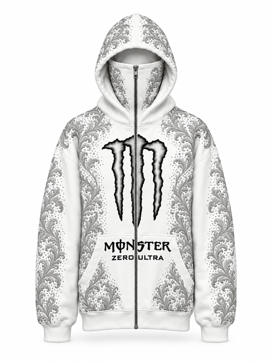 Zero Ultra | Front view, hood up and balaclava zipped up