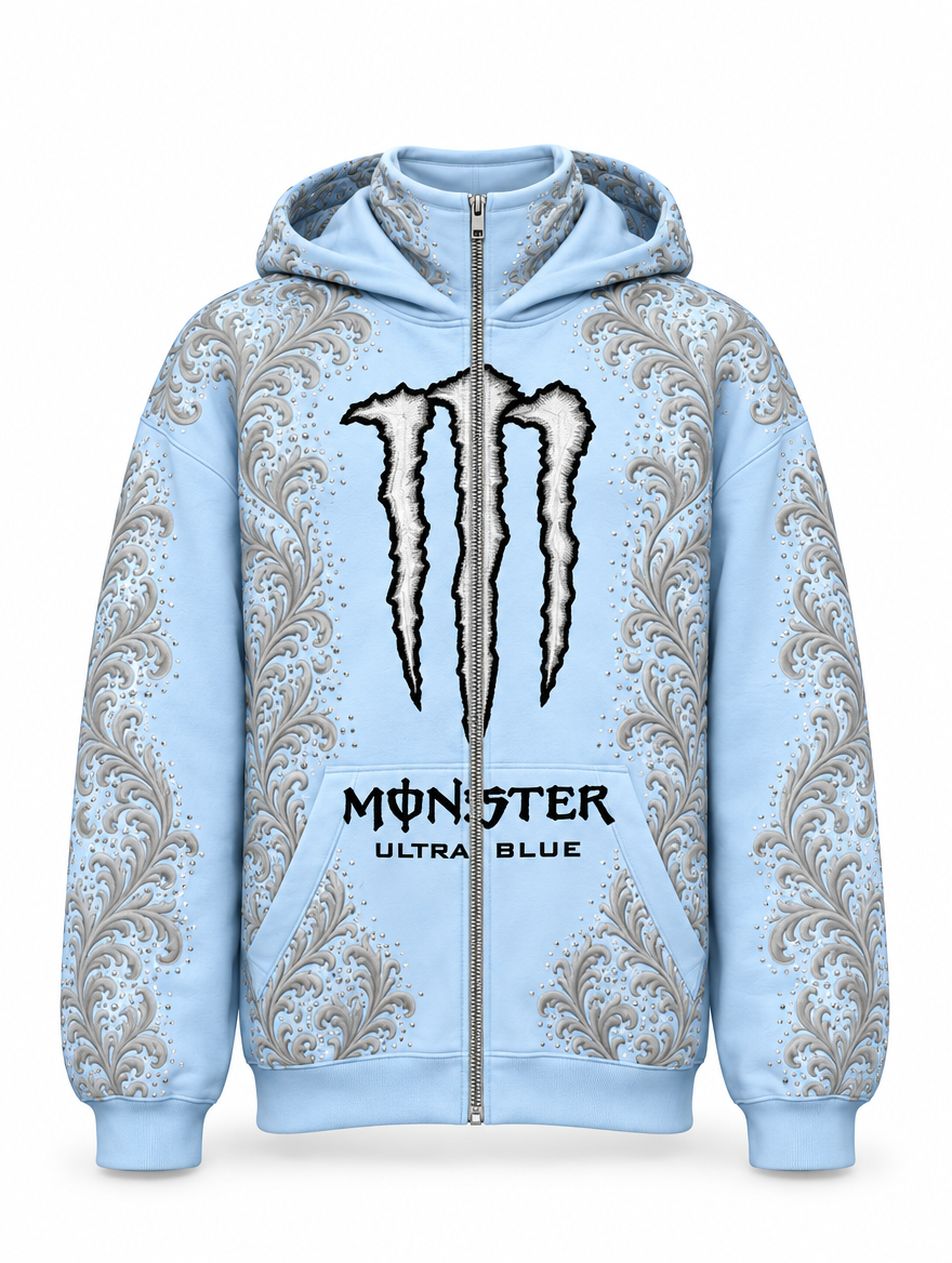 Ultra Blue | Front view, hood down and balaclava down