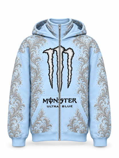 Ultra Blue | Front view, hood down and balaclava down