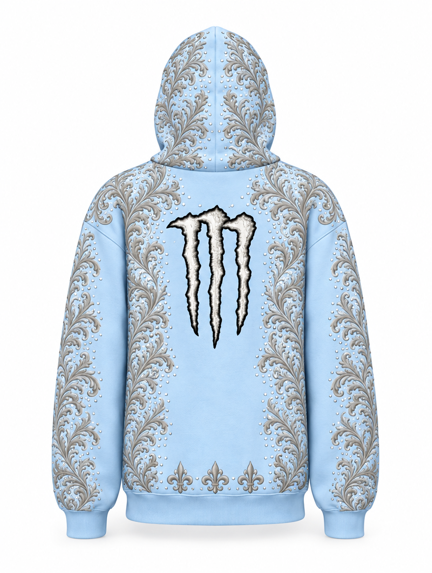 Ultra Blue | Back view, hood up