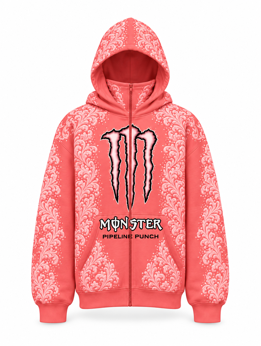 Pipeline Punch | Front view, hood up and balaclava down