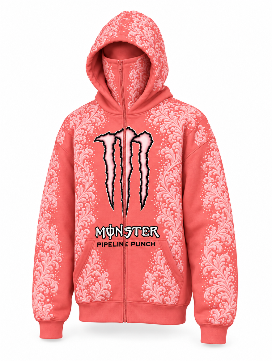 Pipeline Punch | Three-quarter front view, hood and balaclava up